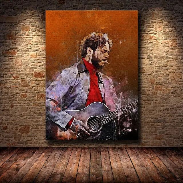 Rock & Roll Pop Art Star Canvas Wall Art | Graffiti Band Portraits & Posters for Home and Office Decor