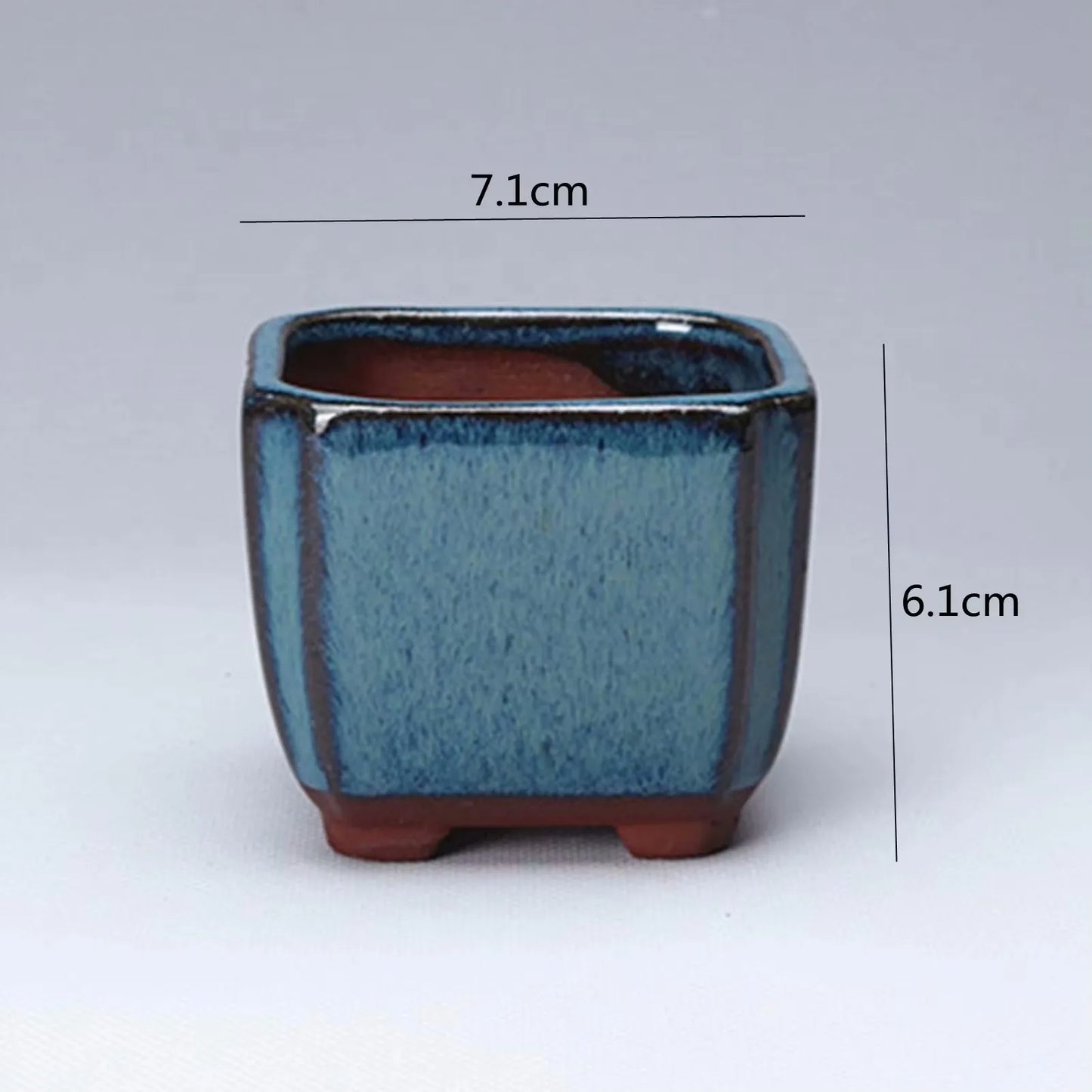 Creative Chinese Style Bonsai Flowerpot Ventilate Purple Sands Ceramic Craft Plant Pot Planter for Home Office Home Decor