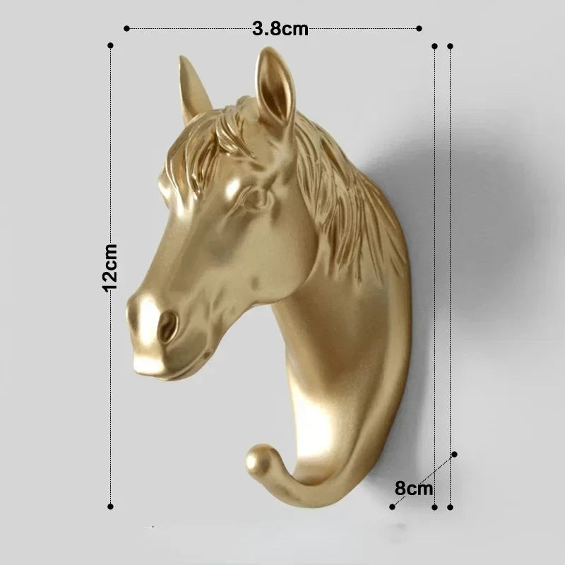 Wall Mounted Hook Animal Head Rack Jacket Cap Wall Mounted Horse Deer Elephant Giraffe Hook Decoration Bathroom Accessories