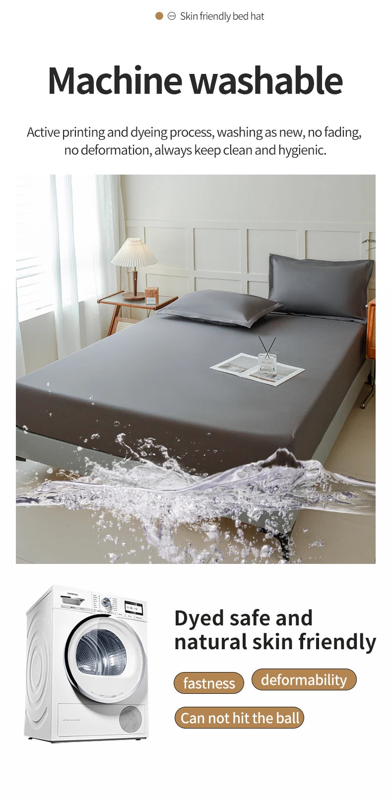 Waterproof Fitted Bed Sheet With 360 Elastic Band Mattress protector Cover Bedspreads for Single Double King Queen Size Bedsheet