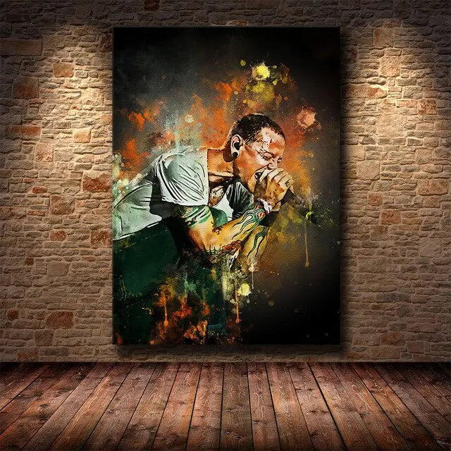 Rock & Roll Pop Art Star Canvas Wall Art | Graffiti Band Portraits & Posters for Home and Office Decor