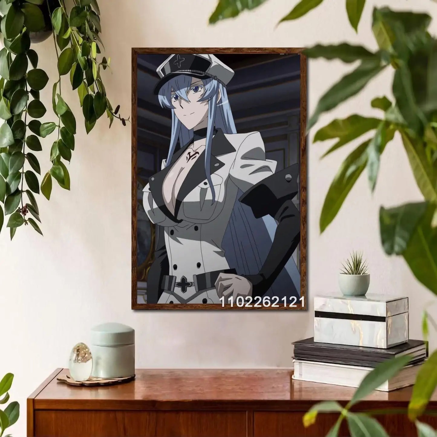 Esdeath Anime Wall Art Poster Personalized Canvas Decor for Modern Family Bedrooms Ideal Gift for Anime Lovers x Inches Home De