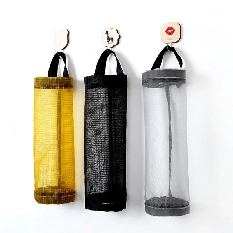 Home Grocery Bag Holder Wall Mount Plastic Bag Holder Dispenser Hanging Storage Trash Garbage Bag Kitchen Garbage Organizer - Thrifty Delights