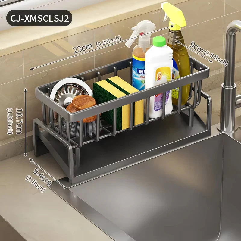 Kitchen Sink Drain Rack Organizer Sponge Storage Faucet Holder Soap Drainer Dishcloth Towel Rack Kitchen Sink Organizer