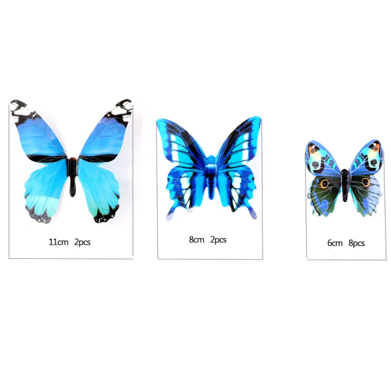 12Pcs 3D Luminous Butterfly Wall Stickers – Creative DIY Home Decor, Modern Wall Art & Gift Set