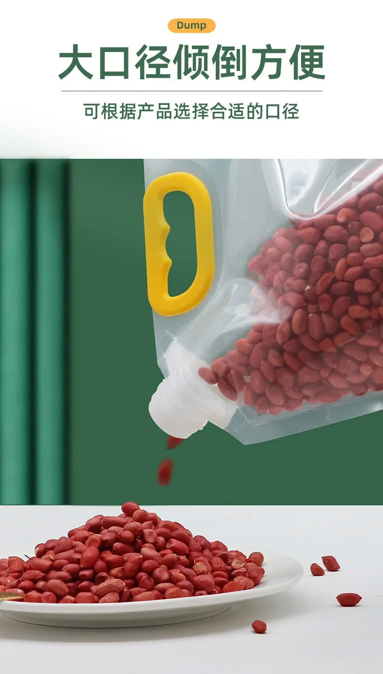 Grains Storage Packaging Bag Rice Dispenser Insect Proof Food Storage Sealed Bag Bean Container Kitchen Organizer with Nozzle - Thrifty Delights