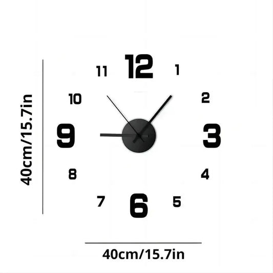 Creative Frameless DIY Wall Clock Wall Decoration Home Silent Clock Living Room Office Wall Decoration Art Bedroom Decor Modern - Thrifty Delights