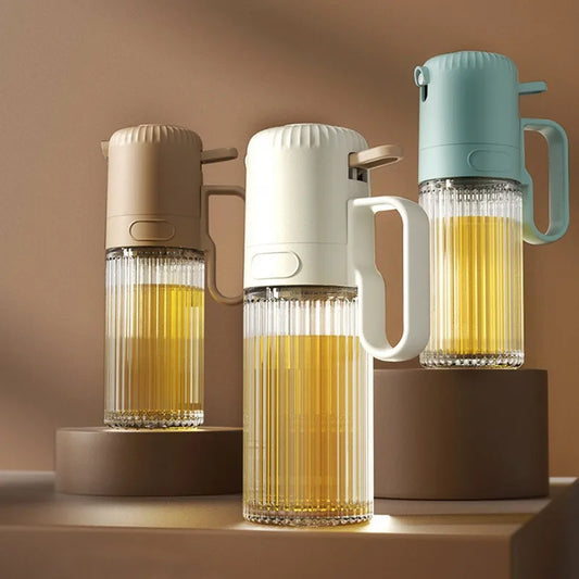 250ml Kitchen Oil Spray Bottle Glass Cooking Anti-leakage Olive Oil Storage Bottle BBQ Air Fryer Oil Dispensers Sprayer Mister