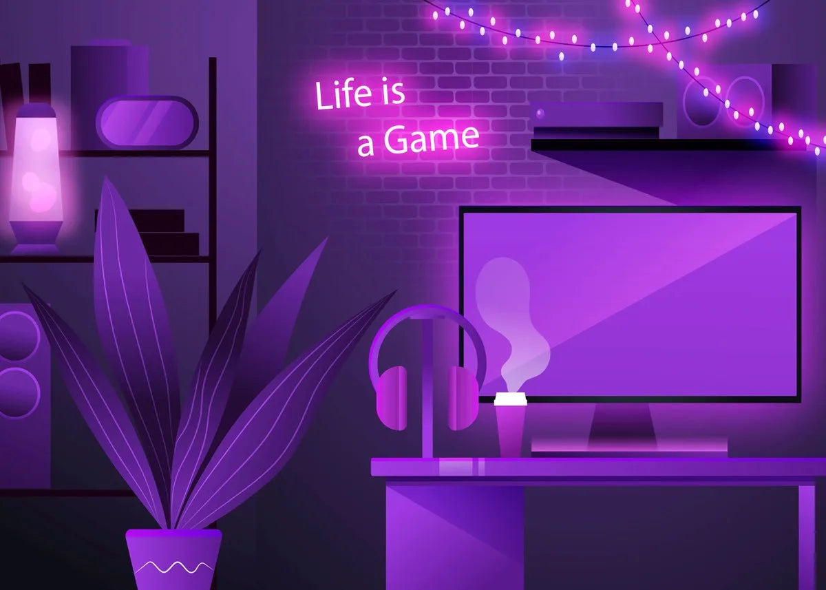 Retro Pop Punk Gaming Gamer Game Zone Poster Aesthetic Abstract Gamepad Girl Canvas Printing Wall Art Picture Kawaii Room Decor