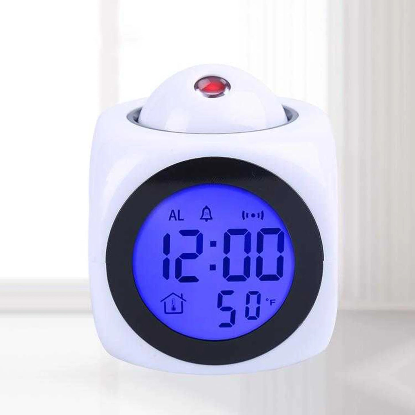 Creative LED Digital Projection Alarm Clock – Time, Temp & Snooze Function for Bedside & Home
