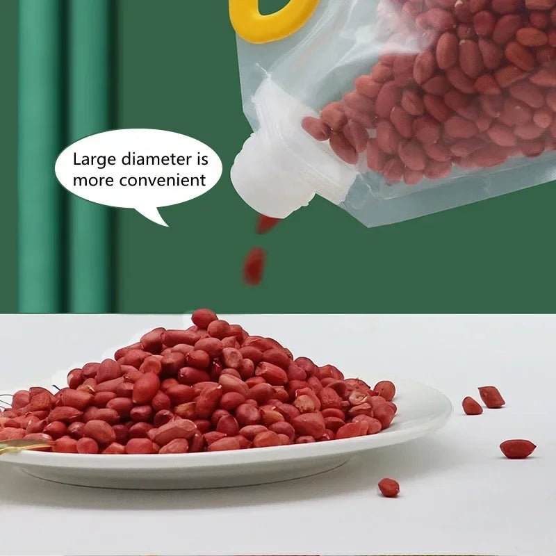 Grains Storage Packaging Bag Rice Dispenser Insect Proof Food Storage Sealed Bag Bean Container Kitchen Organizer with Nozzle - Thrifty Delights