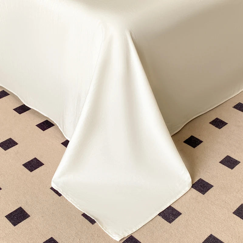 Korean Princess Lace Ruffle Bedding Set – Soft Seersucker Duvet Cover & Pillowcases