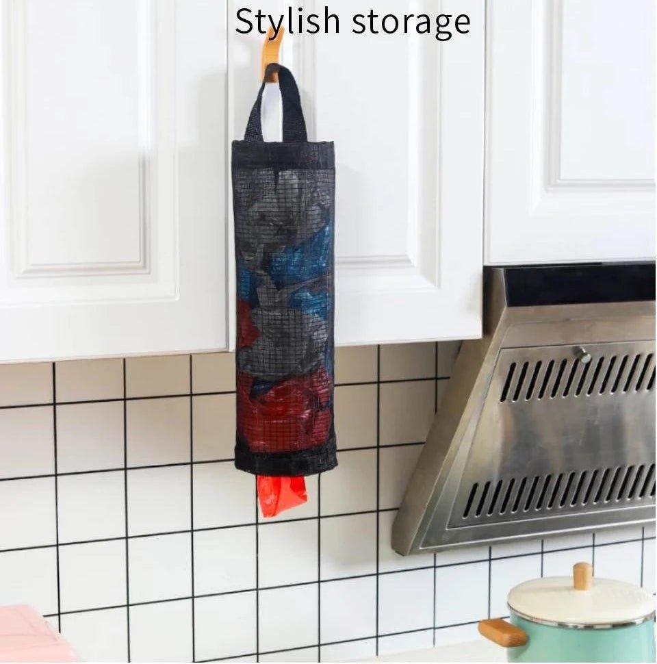 Home Grocery Bag Holder Wall Mount Plastic Bag Holder Dispenser Hanging Storage Trash Garbage Bag Kitchen Garbage Organizer - Thrifty Delights