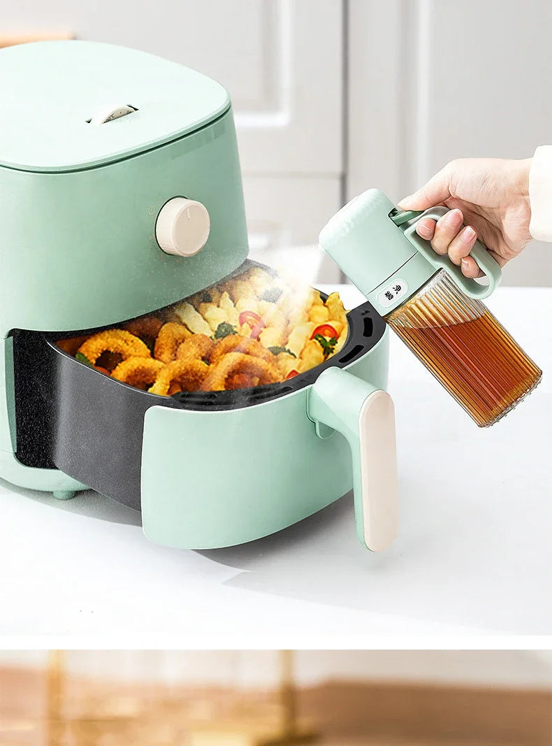 250ml Kitchen Oil Spray Bottle Glass Cooking Anti-leakage Olive Oil Storage Bottle BBQ Air Fryer Oil Dispensers Sprayer Mister