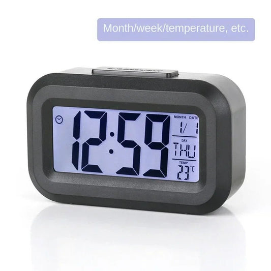 LED Digital Alarm Clock Electronic Digital Alarm Screen Desktop Table Clocks for Home Office Backlight Snooze Calendar Clock - Thrifty Delights