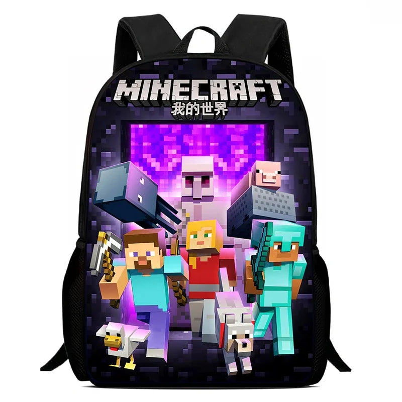 Mochila School Backpack,Cartoon Mini-Craft School Bags for Girls Boys,Durable &Light Weight Kids Backpack for Kindergarteen