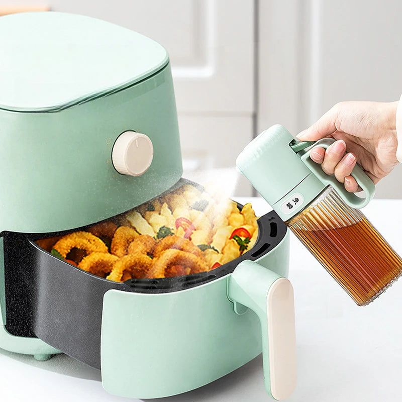 250ml Kitchen Oil Spray Bottle Glass Cooking Anti-leakage Olive Oil Storage Bottle BBQ Air Fryer Oil Dispensers Sprayer Mister