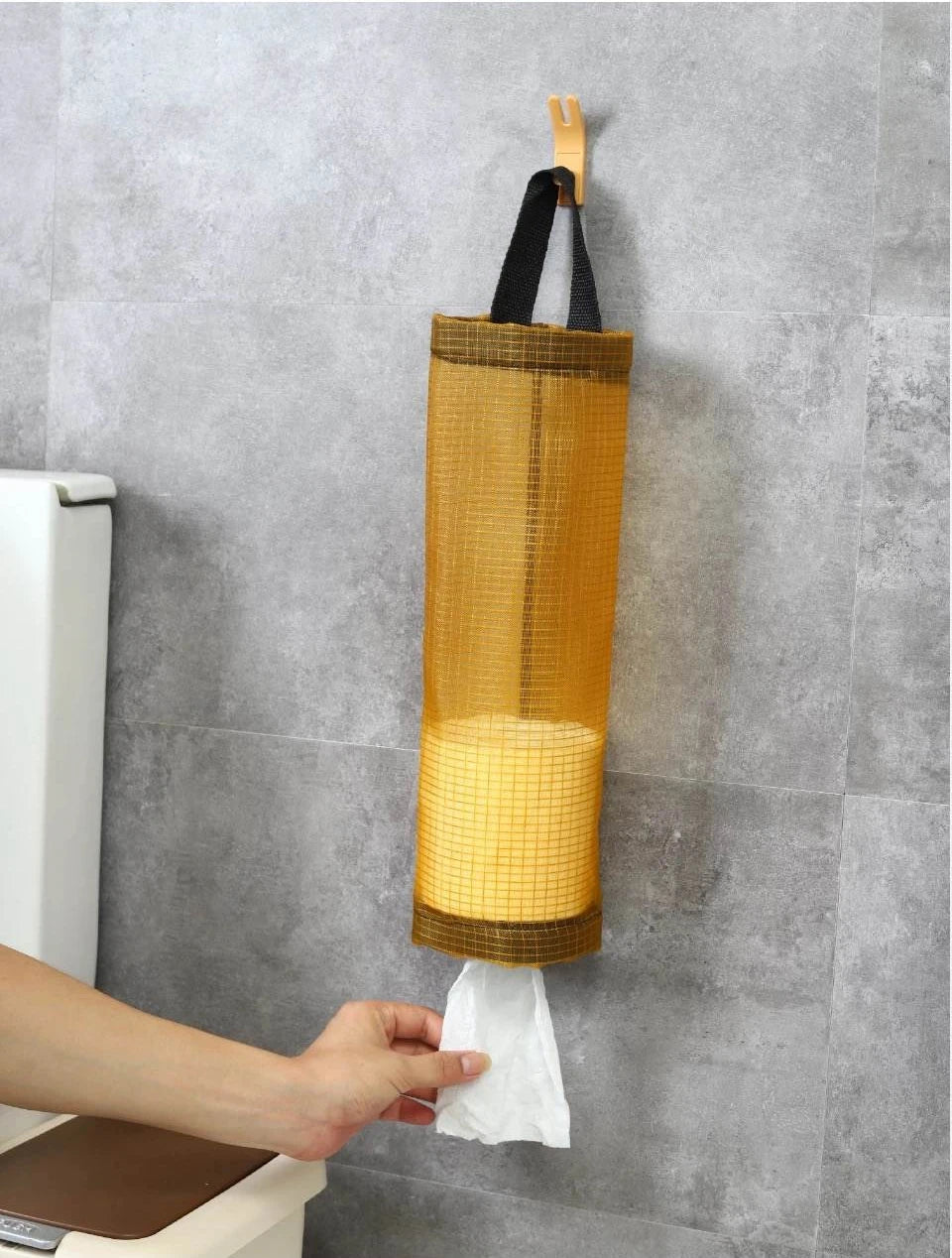 Home Grocery Bag Holder Wall Mount Plastic Bag Holder Dispenser Hanging Storage Trash Garbage Bag Kitchen Garbage Organizer - Thrifty Delights