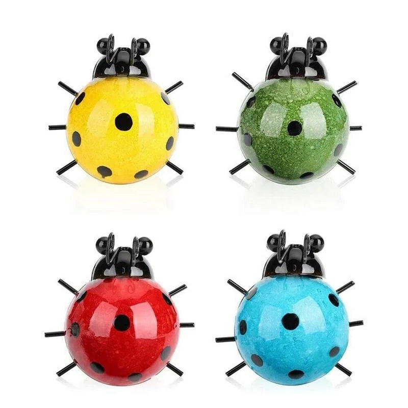 Whimsical Metal Ladybug Wall Decor – Mini Beetle Fence Hanger Sculpture for Garden, Patio & Home Charm