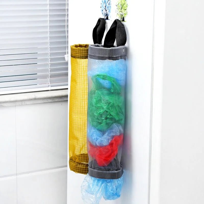 Home Grocery Bag Holder Wall Mount Plastic Bag Holder Dispenser Hanging Storage Trash Garbage Bag Kitchen Garbage Organizer - Thrifty Delights