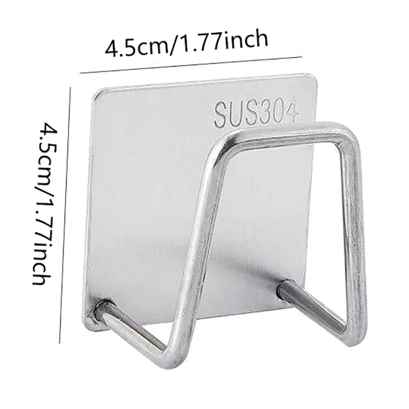 Kitchen Sponges Racks Self Adhesive Sink Sponges Drain Drying Rack Holders Kitchen Sink Accessories Dropshipping Stainless Steel - Thrifty Delights