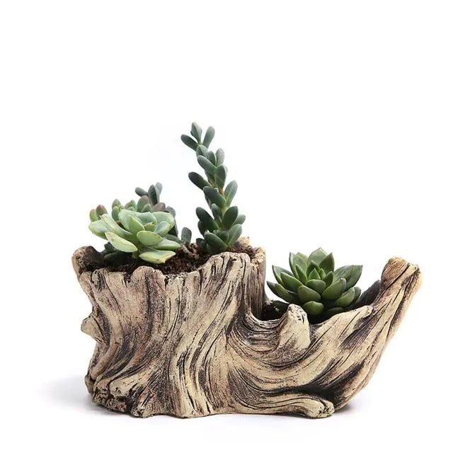 Tree - Shaped Resin Succulent Planter: Perfect for Any Space! - Thrifty Delights