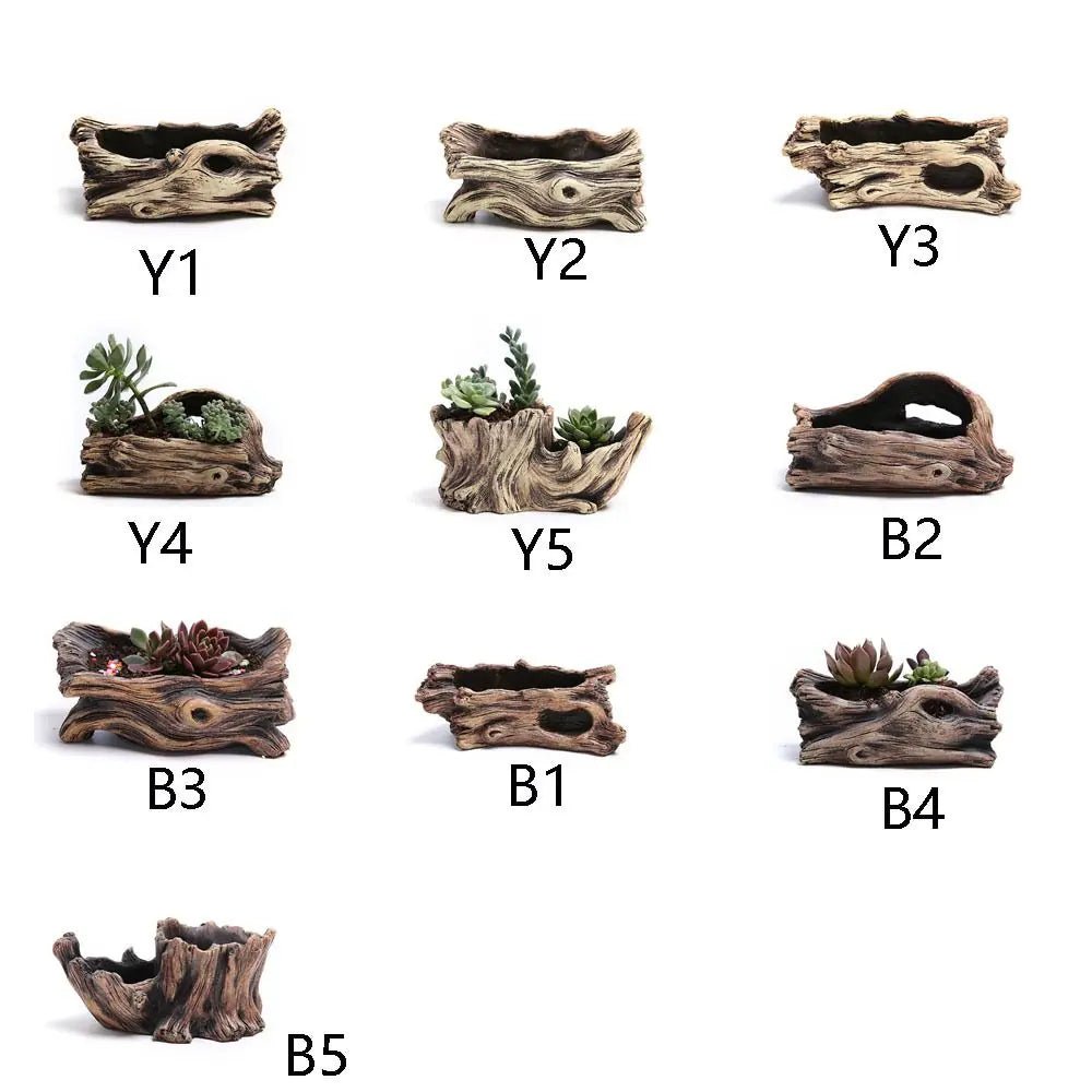 Tree - Shaped Resin Succulent Planter: Perfect for Any Space! - Thrifty Delights