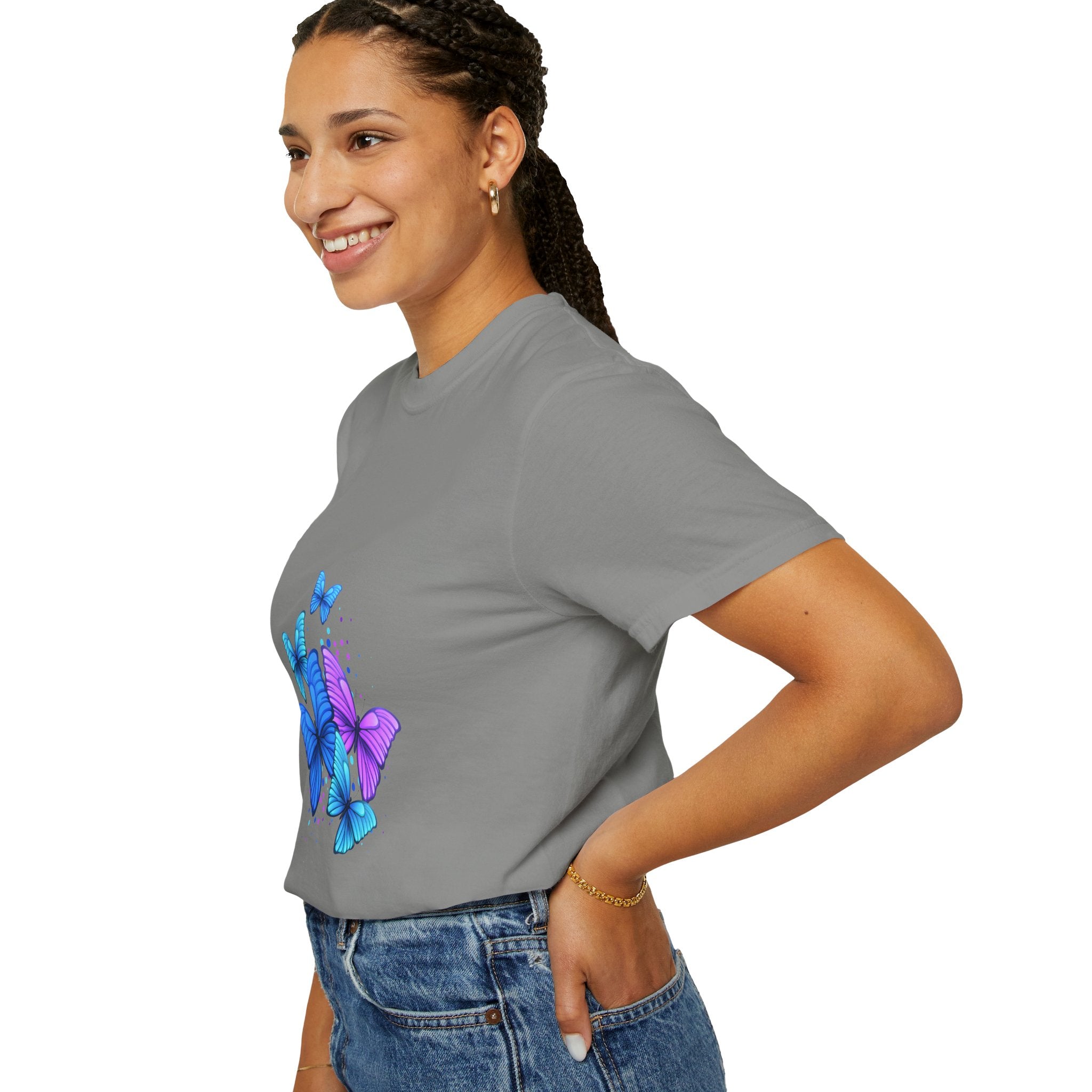 BUTTERFLIES Garment-Dyed T-shirt for Women