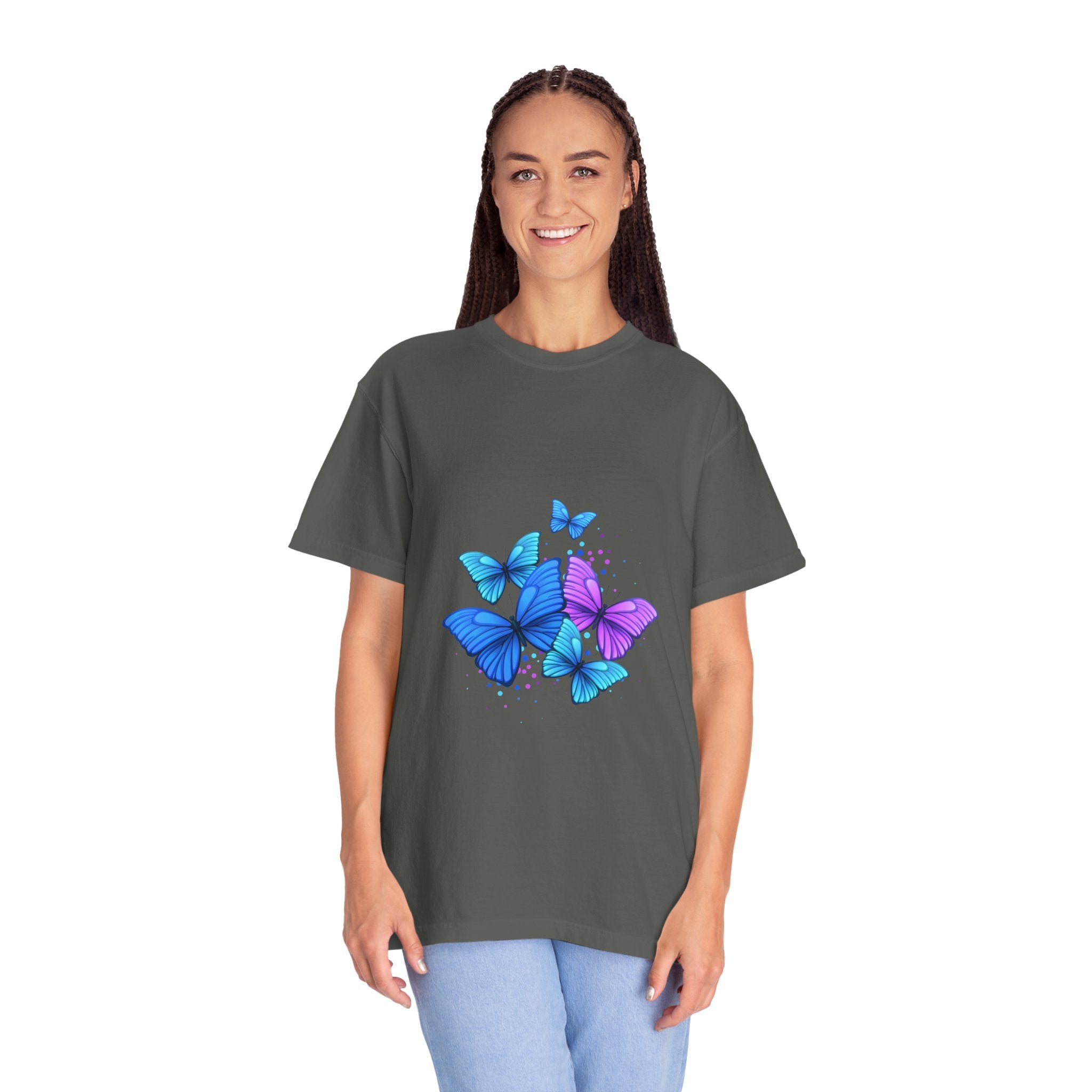 BUTTERFLIES Garment-Dyed T-shirt for Women