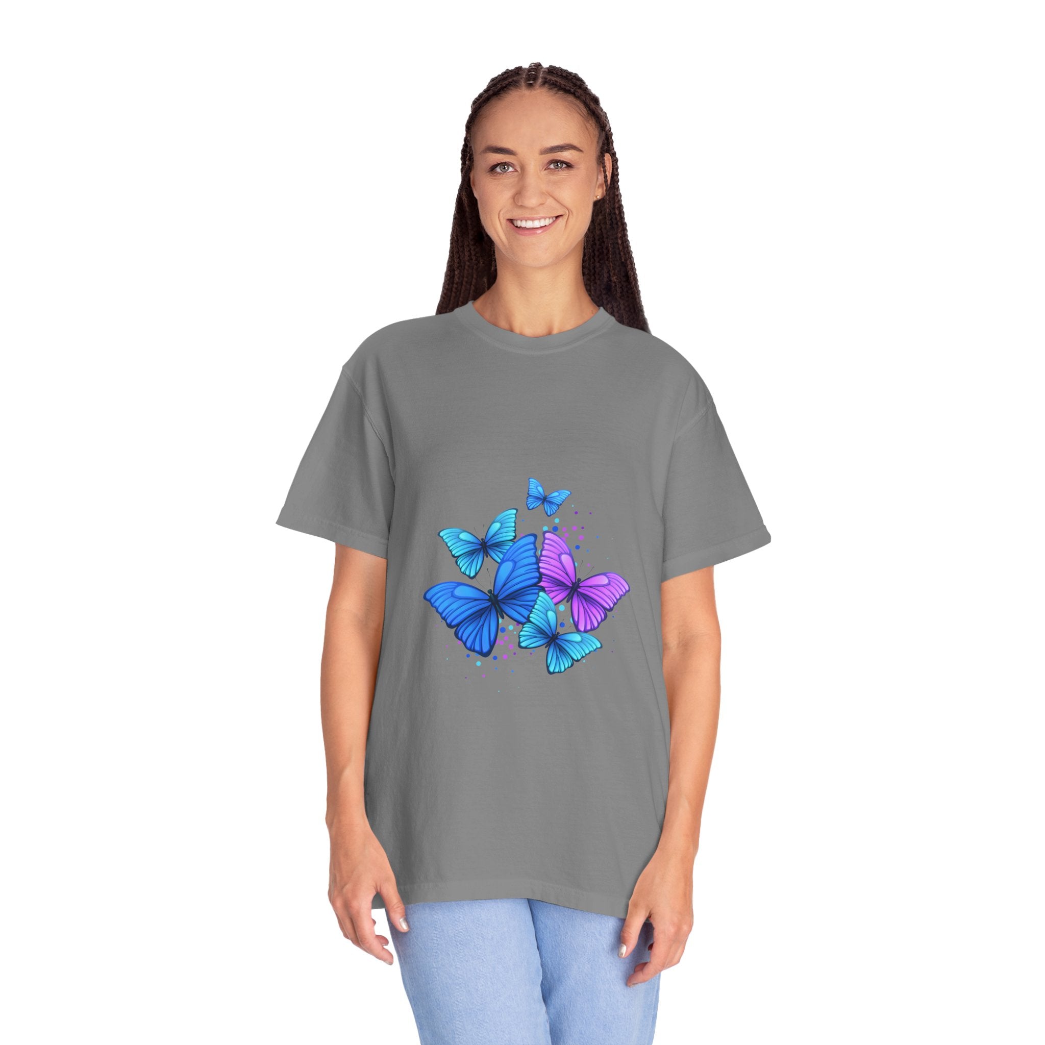 BUTTERFLIES Garment-Dyed T-shirt for Women