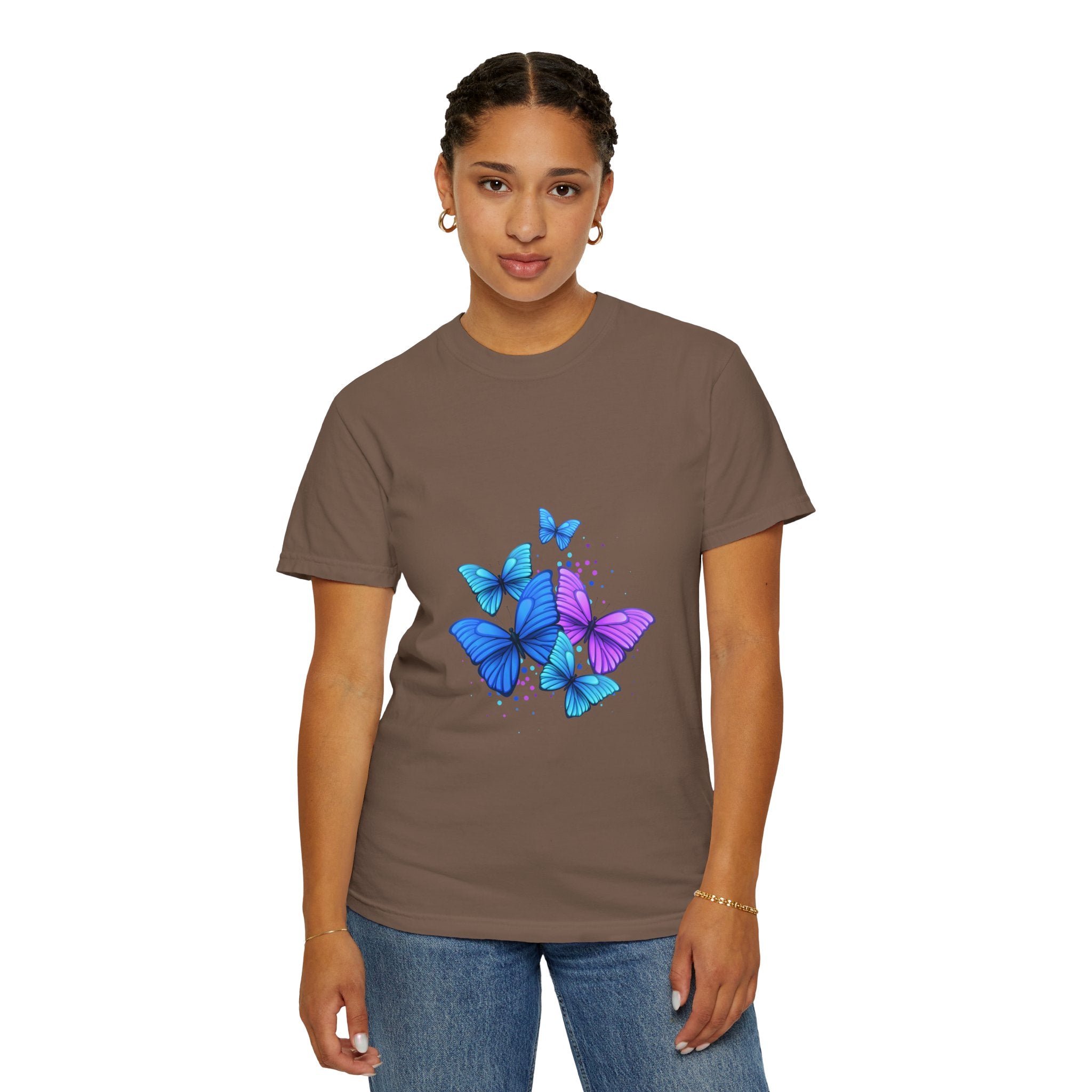 BUTTERFLIES Garment-Dyed T-shirt for Women