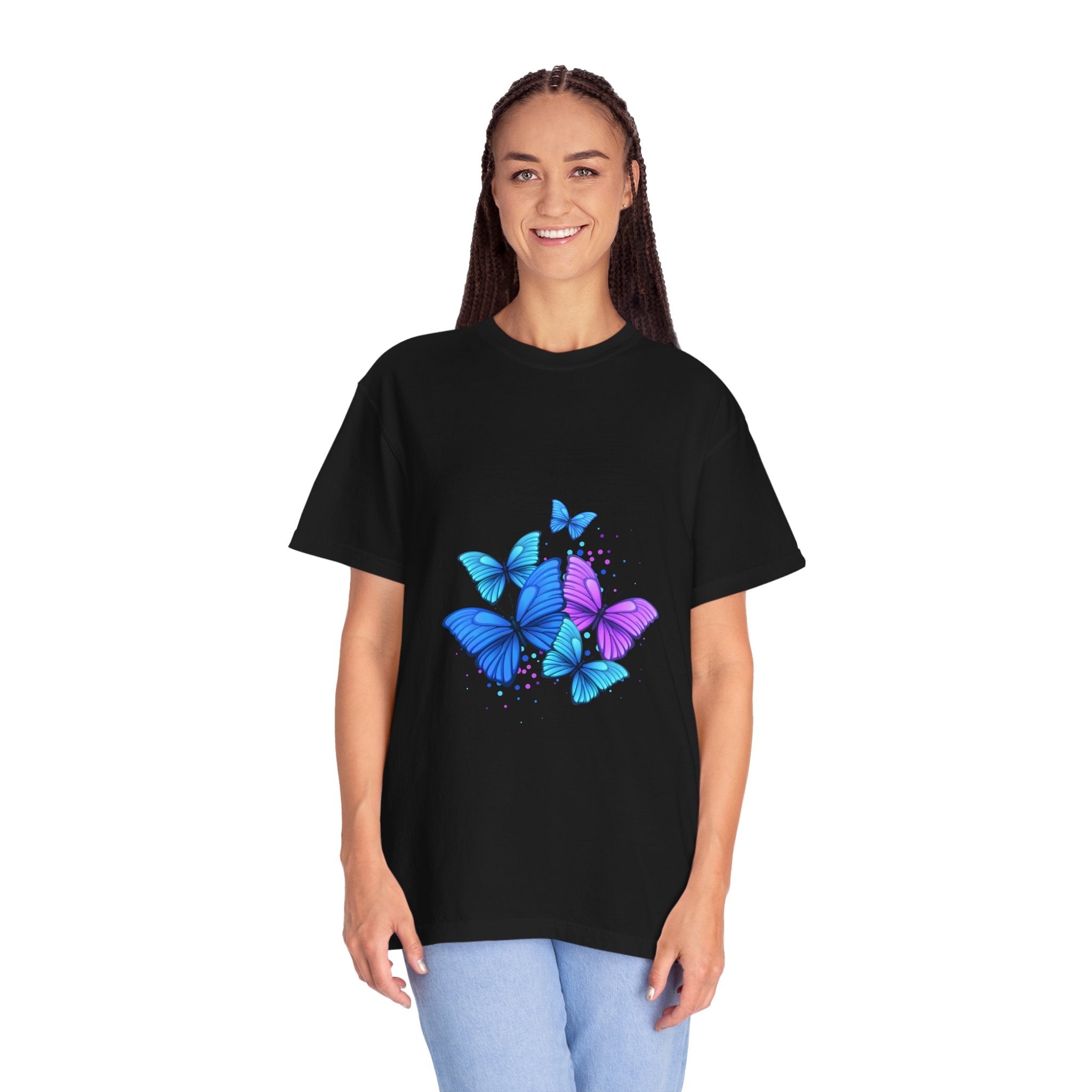 BUTTERFLIES Garment-Dyed T-shirt for Women