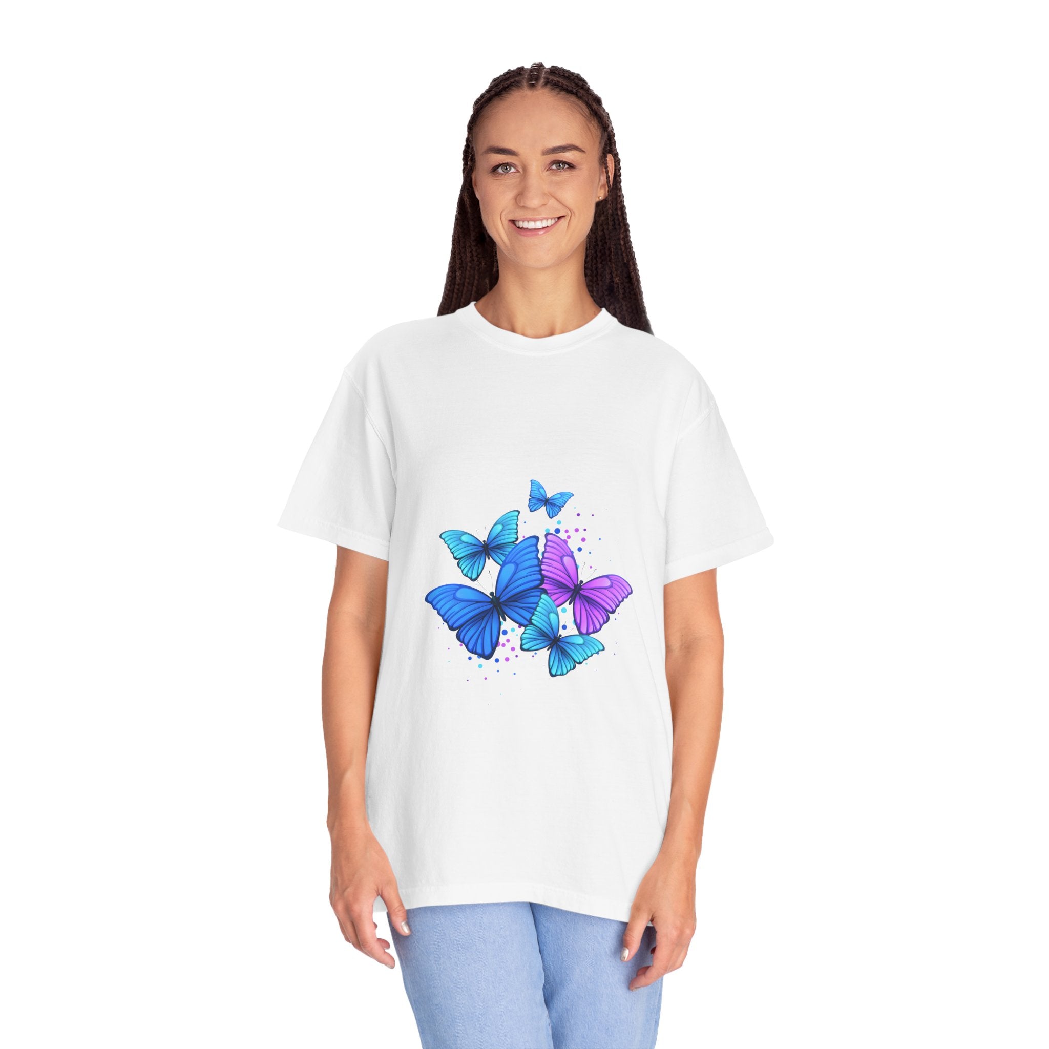 BUTTERFLIES Garment-Dyed T-shirt for Women