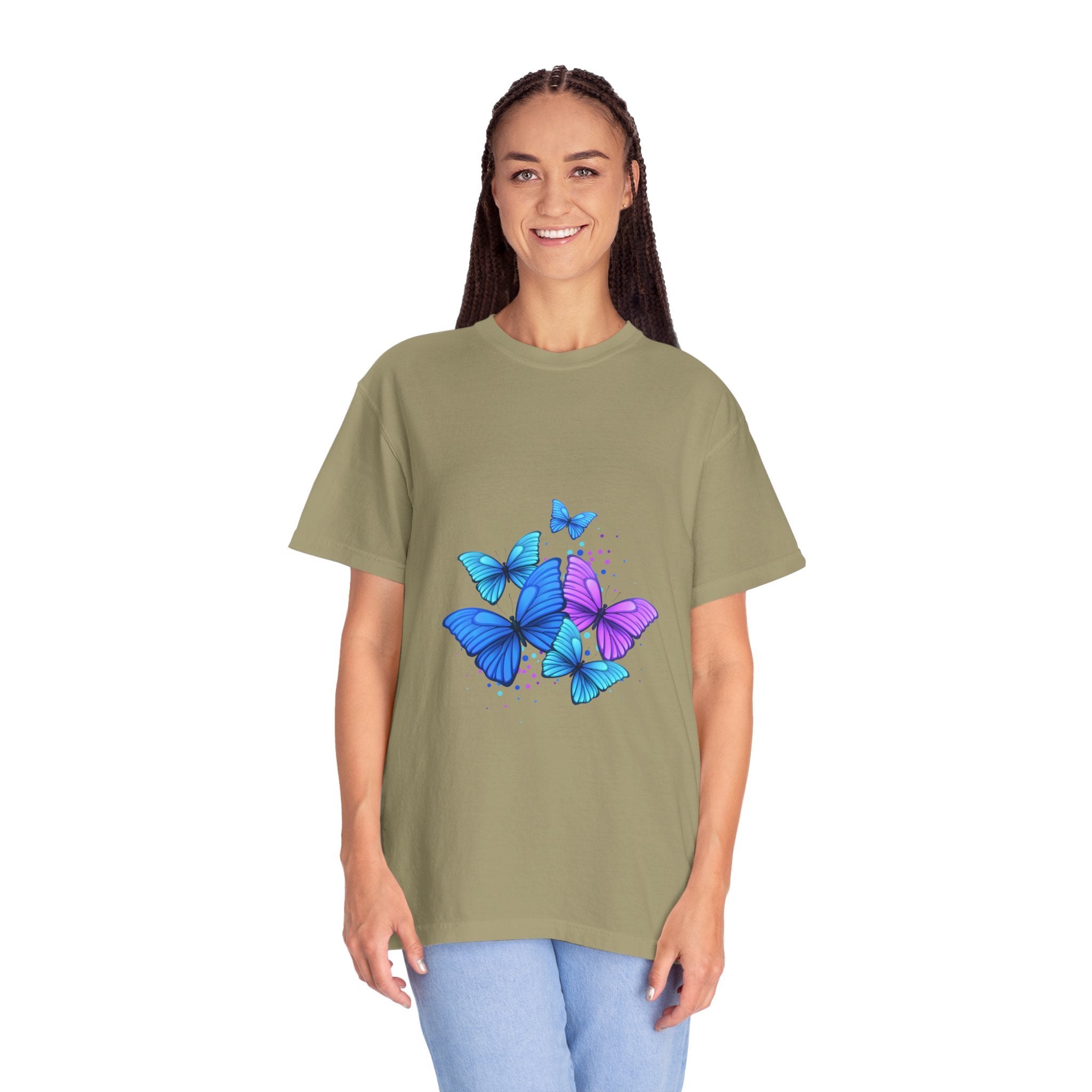 BUTTERFLIES Garment-Dyed T-shirt for Women