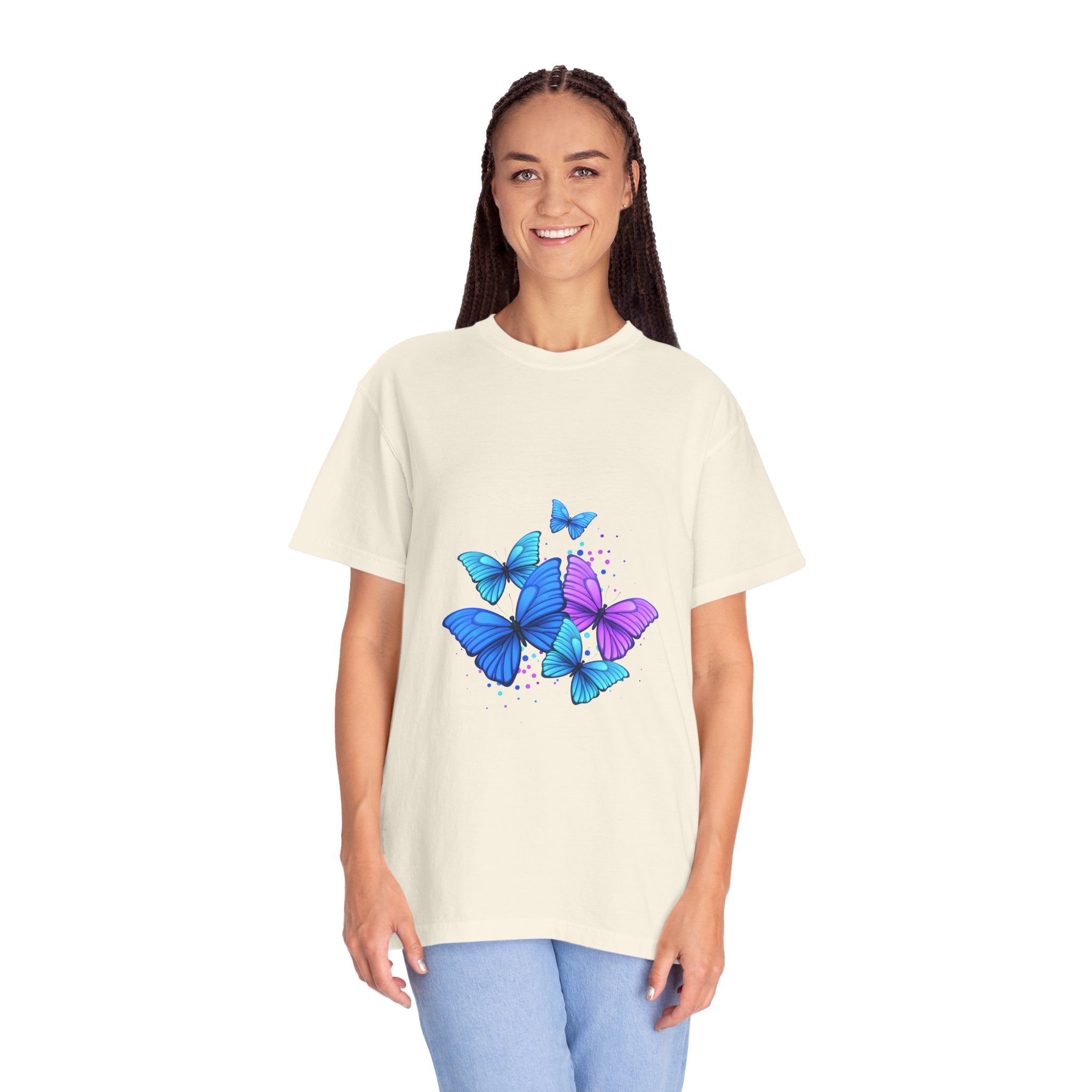 BUTTERFLIES Garment-Dyed T-shirt for Women