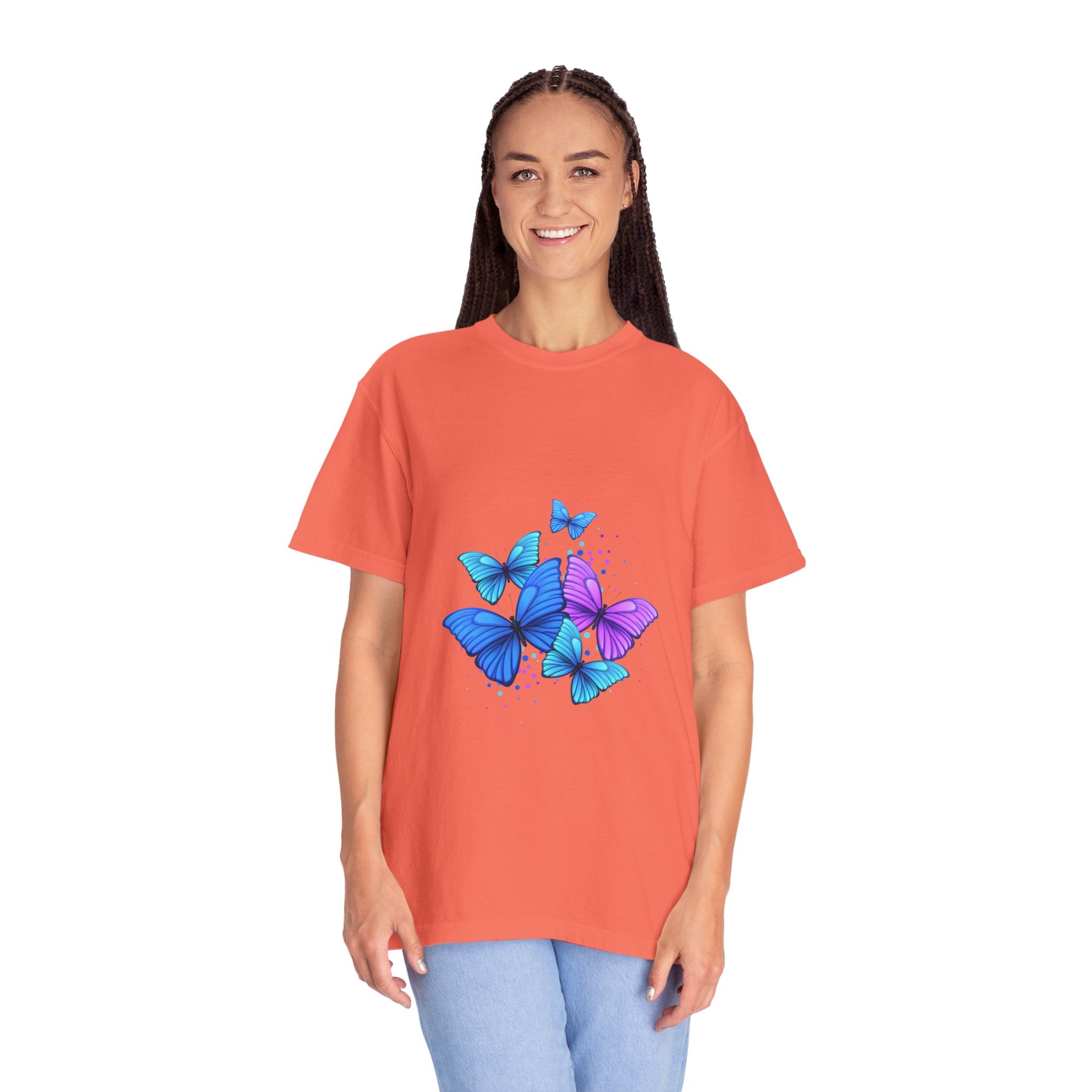 BUTTERFLIES Garment-Dyed T-shirt for Women