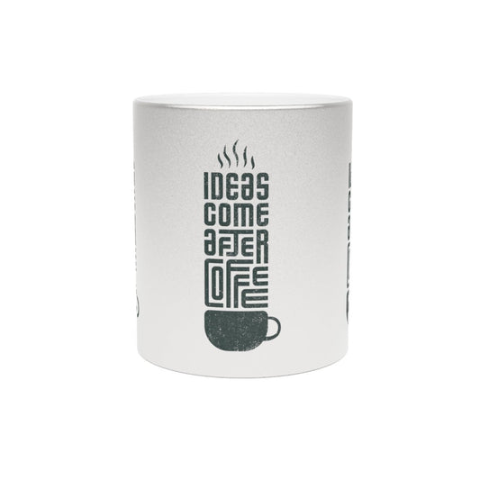 Coffee Ideas Metallic Mug (Silver\/Gold) - Thrifty Delights