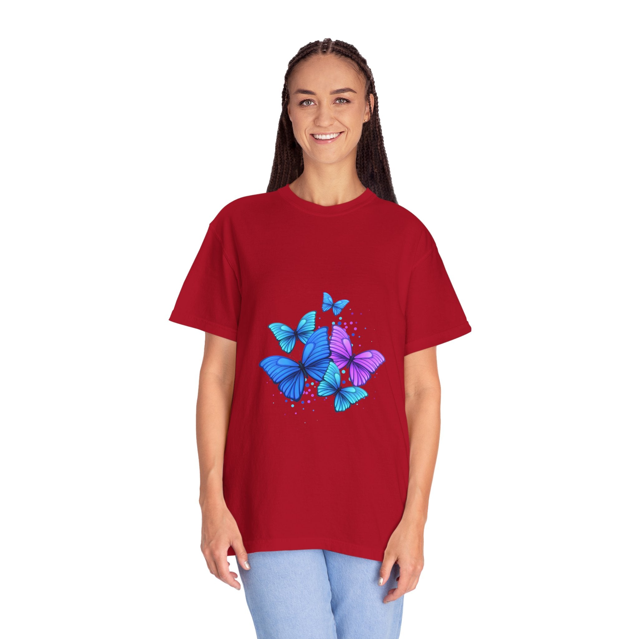 BUTTERFLIES Garment-Dyed T-shirt for Women