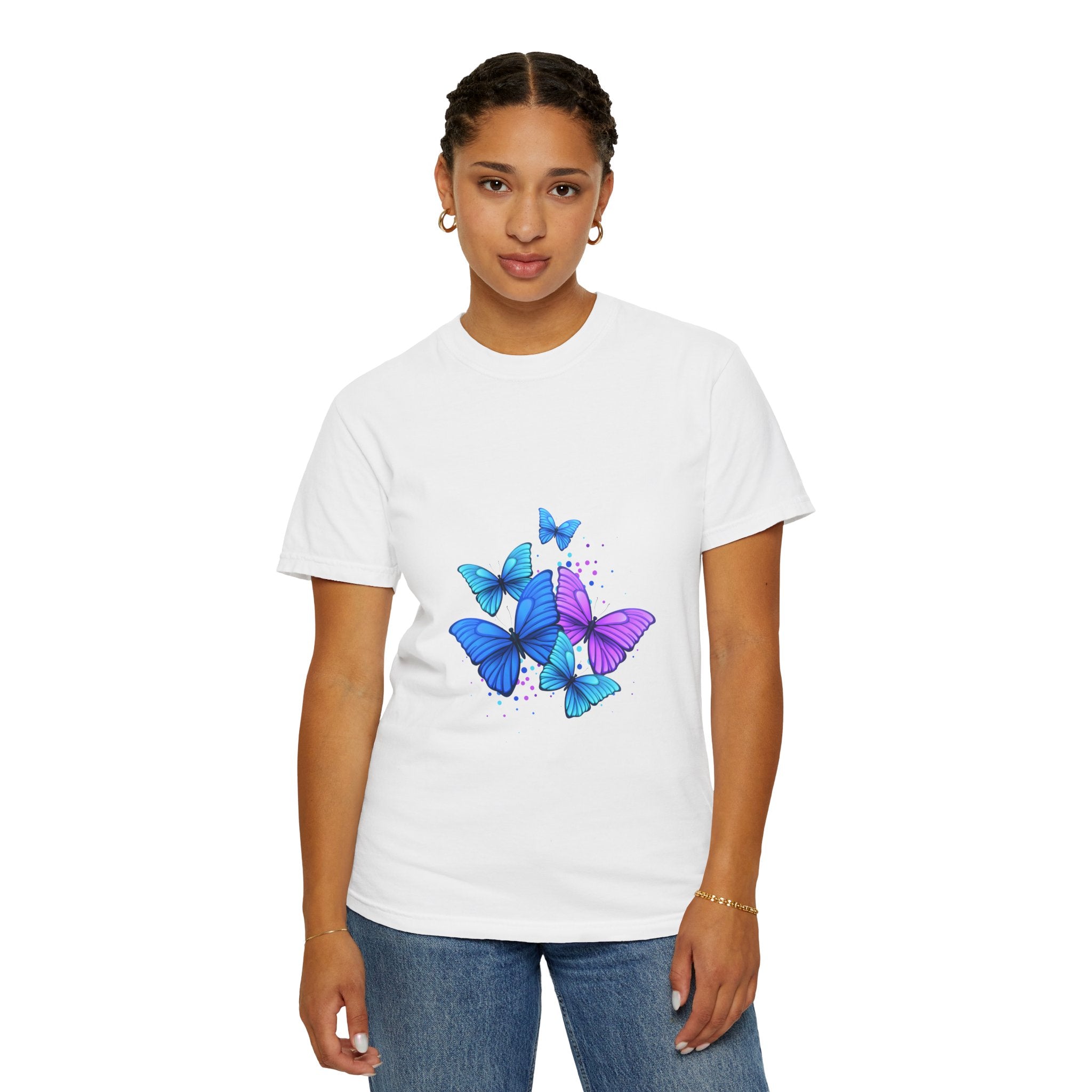 BUTTERFLIES Garment-Dyed T-shirt for Women