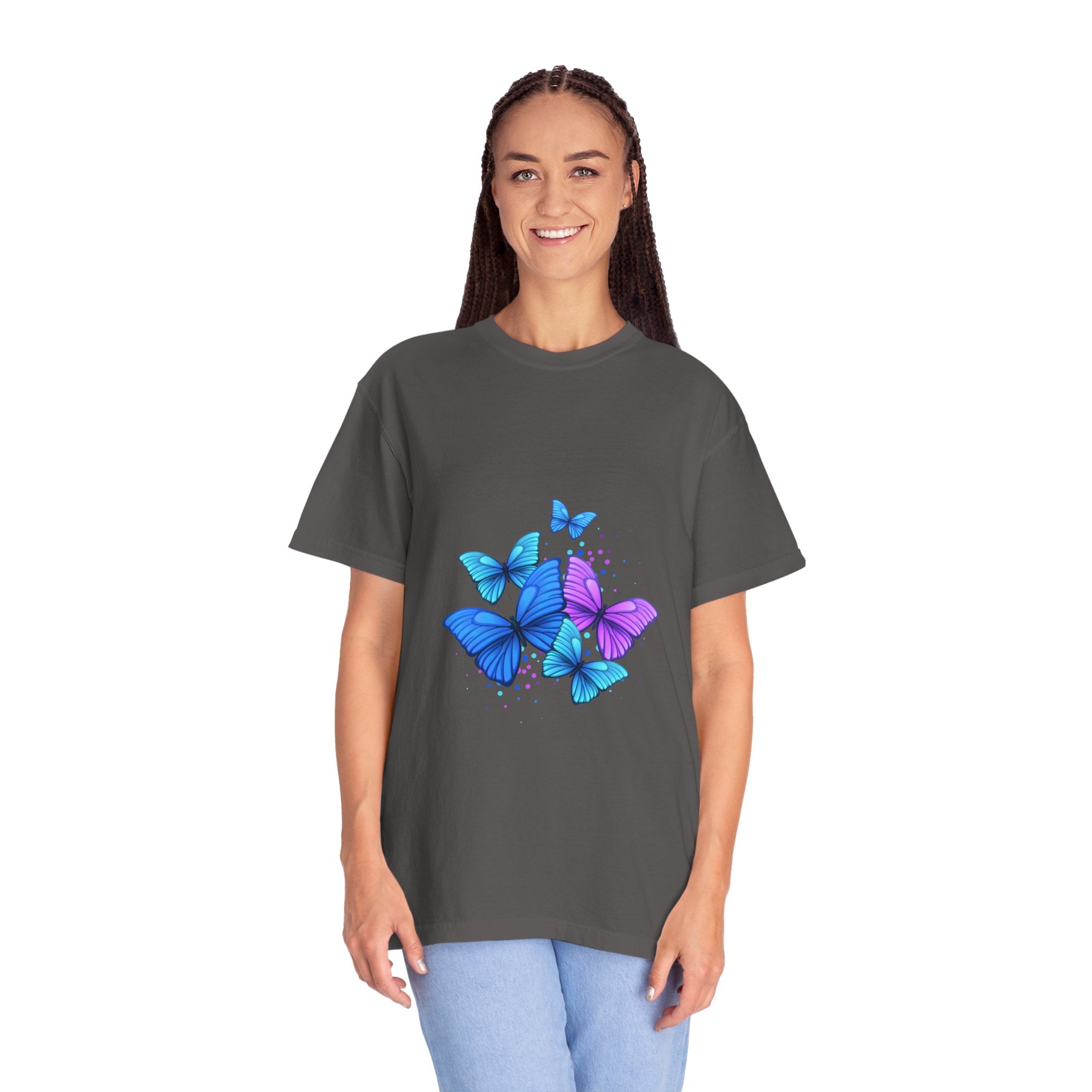 BUTTERFLIES Garment-Dyed T-shirt for Women