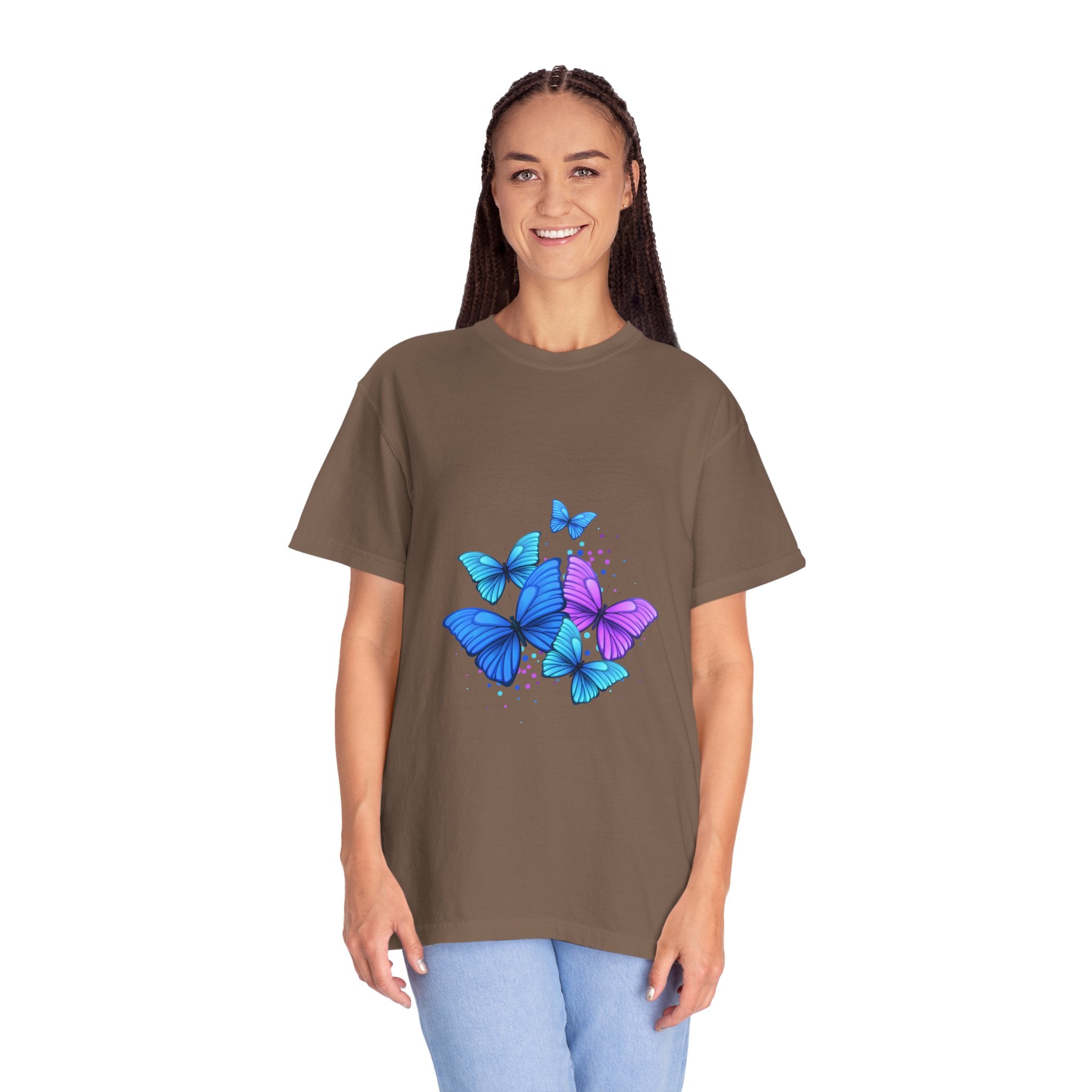 BUTTERFLIES Garment-Dyed T-shirt for Women
