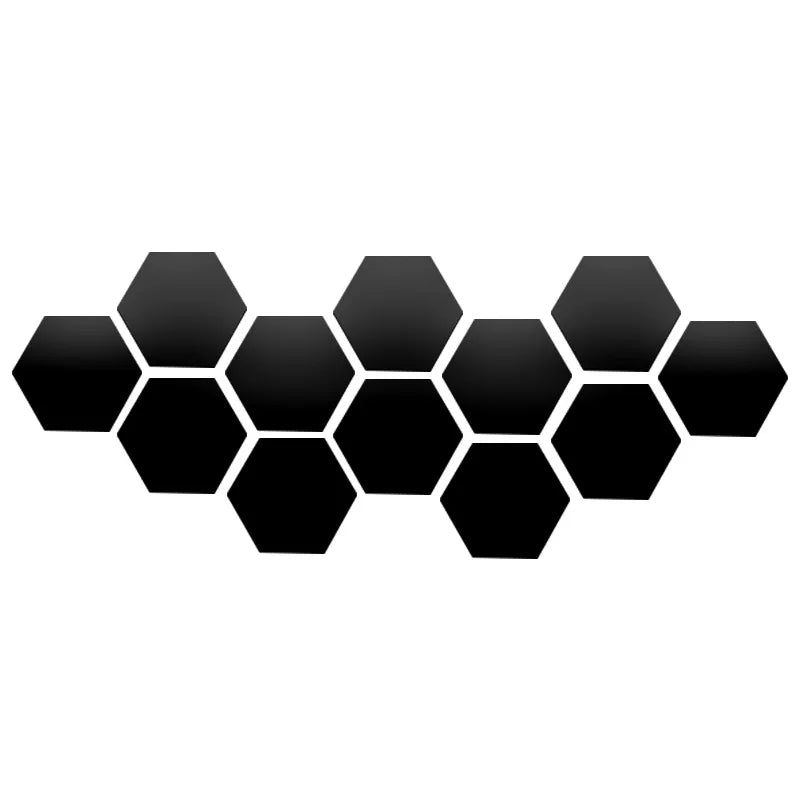 Hexagon 3D Mirror Wall Sticker Multiple Sizes DIY TV Background Living Room Stickers Wall Decor Bedroom Bathroom Home Decoration - Thrifty Delights