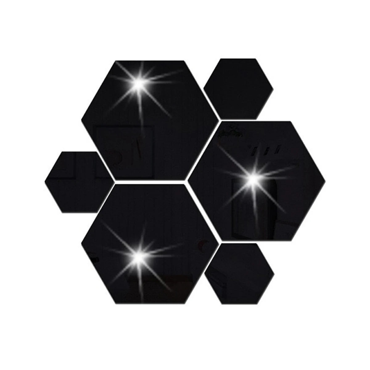 Hexagon 3D Mirror Wall Sticker Multiple Sizes DIY TV Background Living Room Stickers Wall Decor Bedroom Bathroom Home Decoration - Thrifty Delights