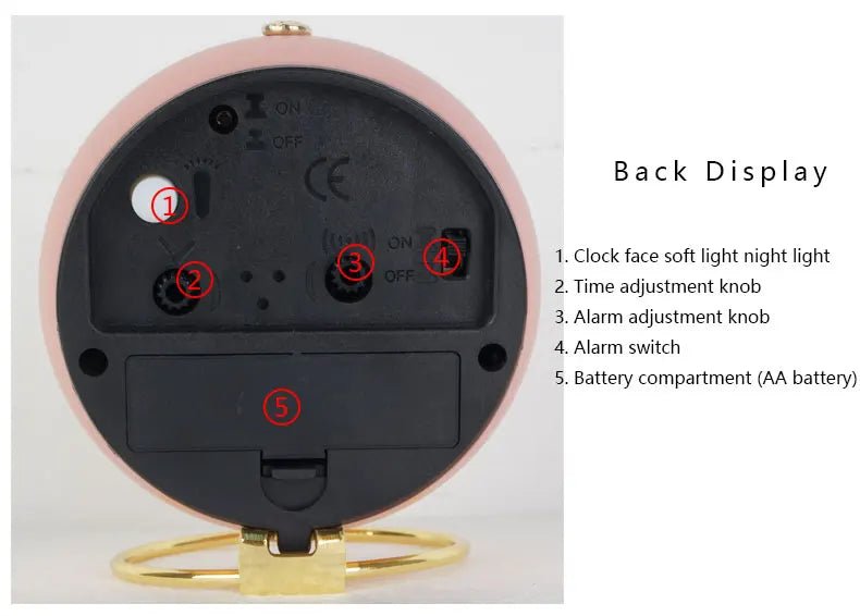 Nordic Creative Electronic Desk Clock, Minimalist Children's Alarm Clock, New Desktop Bedside Student Silent Luminous Pointer - Thrifty Delights