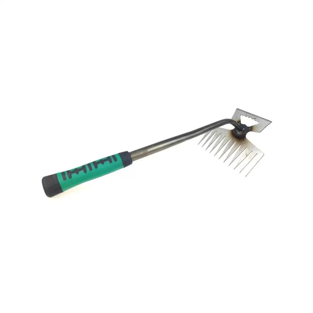 2 In 1 Garden Rake Manual Weed Grass Rooting Tool Puller Shovel 5/6/11 Tooth Weeding Removal Hand Gardening Loose Soil Tool - Thrifty Delights