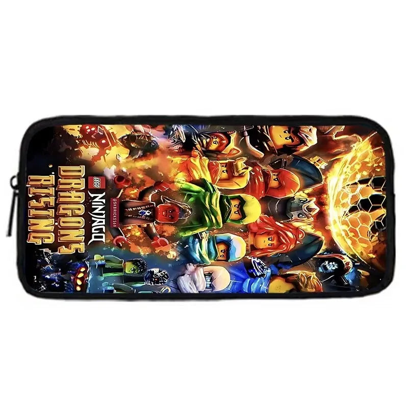 Cartoon Game Child School Backpack with Lunch Bags ,Pencil Bags ,School N-ninjagos Bags for Boys Girls Best Gift