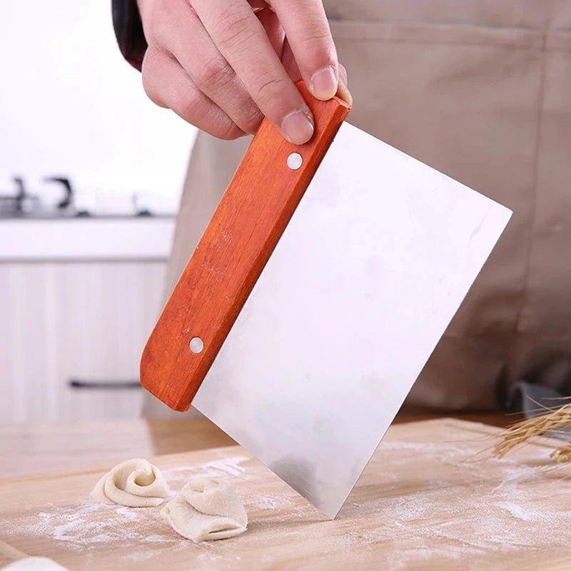 Stainless Steel Pasty Cutters Noodle Knife Cake Scraper with Scale Baking Cake Cooking Dough Scraper Baking Accessories - Thrifty Delights