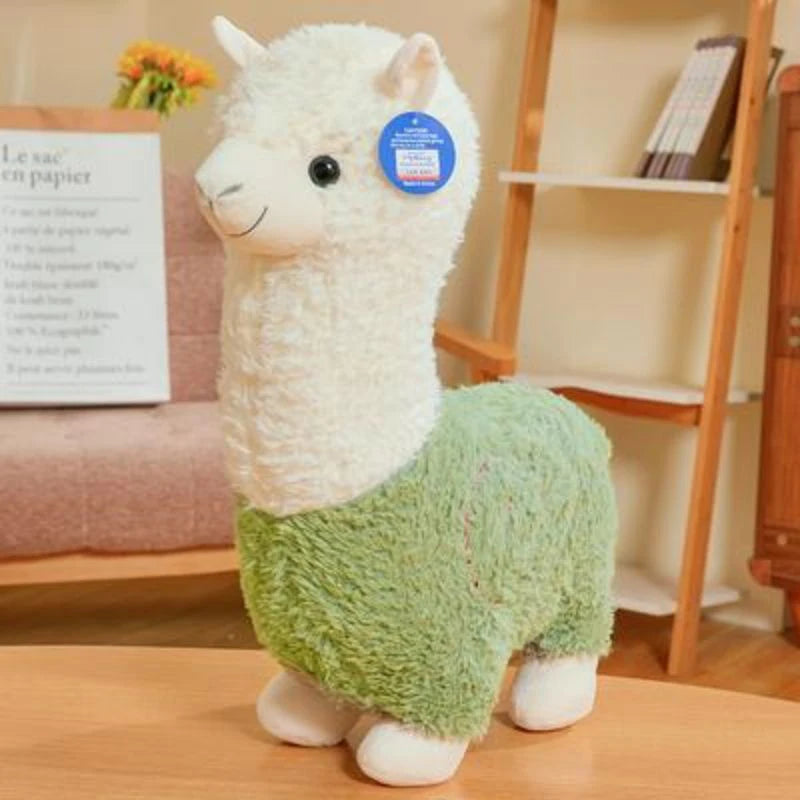 1Pcs Unisex Fine Craftsmanship 25cm New Alpaca Plush Statue 3 Colors Cute Animal Doll Soft Cotton Stuffed Doll Home Office Decor