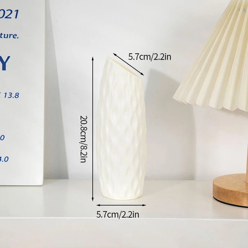 1PC Plastic Spiral White Vase Hydroponic Pot Vase Decoration Home Desk Decorative Vases for Flowers Decoration Maison Floreros - Thrifty Delights