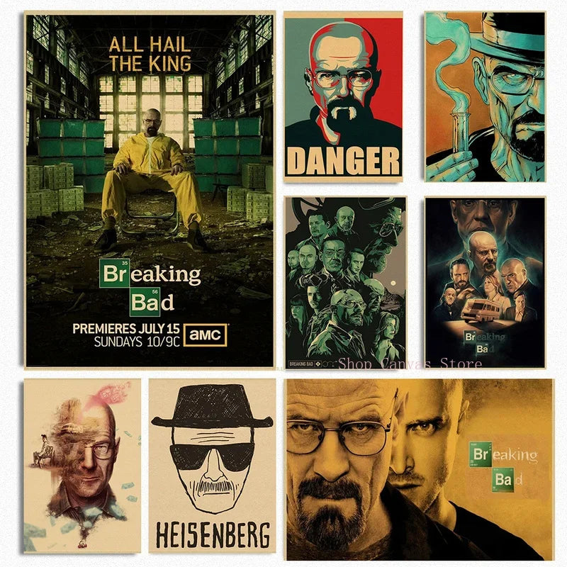 Breaking Bad TV Series Canvas Wall Art Poster  Modern Home Decor Prints for Living Room Classic Movie Picture Stylish Cuadros Pe
